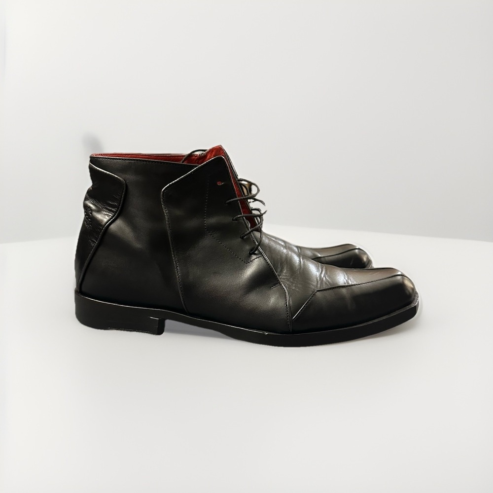 Oliver Sweeney Leather Boots Black Men's Size 10 Made In Italy
